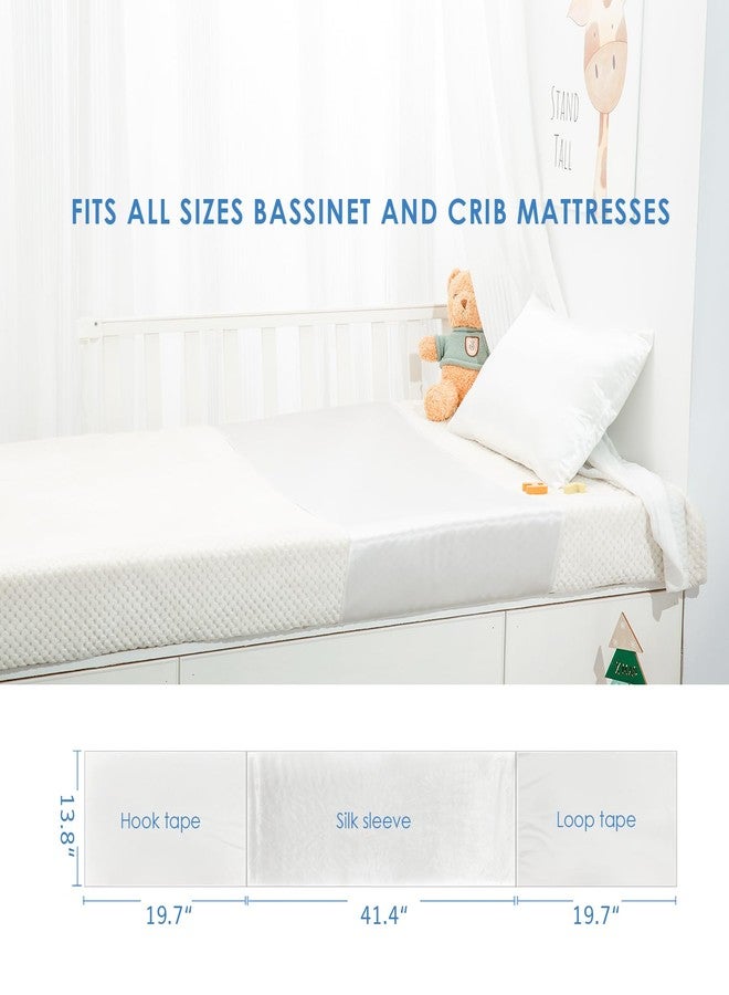 PROMEED 2 Pack 23 Momme Silk Crib Slip for Baby Hair, No More Bed Head and Baby Bald Spots, 100% Silk Crib/Bassinet Sheets for Baby Boy/Girl (White) - Image 5